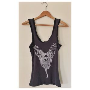 Bandit Brand winged skull tank top